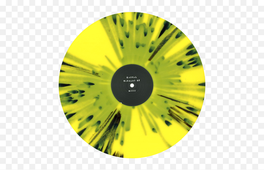 Warning Ep By Kastil Yellow W Black Splatter Vinyl Emoji,Gold Record Png