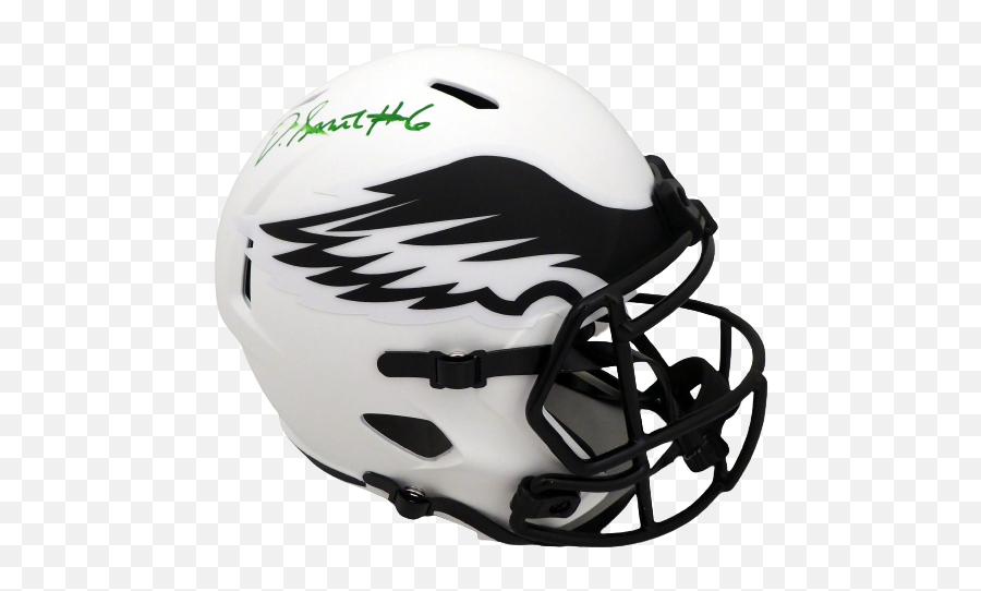 Devonta Smith Philadelphia Eagles Signed Eagles Lunar Eclipse Full - Sized Smudged Helmet Bas Coa Emoji,Philadelphia Eagles Logo Black And White