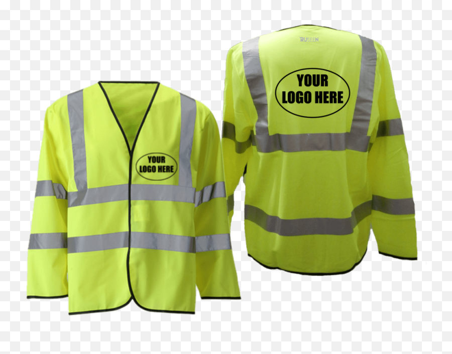 Reflective Long Sleeve Ansi Class 3 Vest With Custom Logo - Cheap Long Sleeve Safety Vest Emoji,Your Logo Here