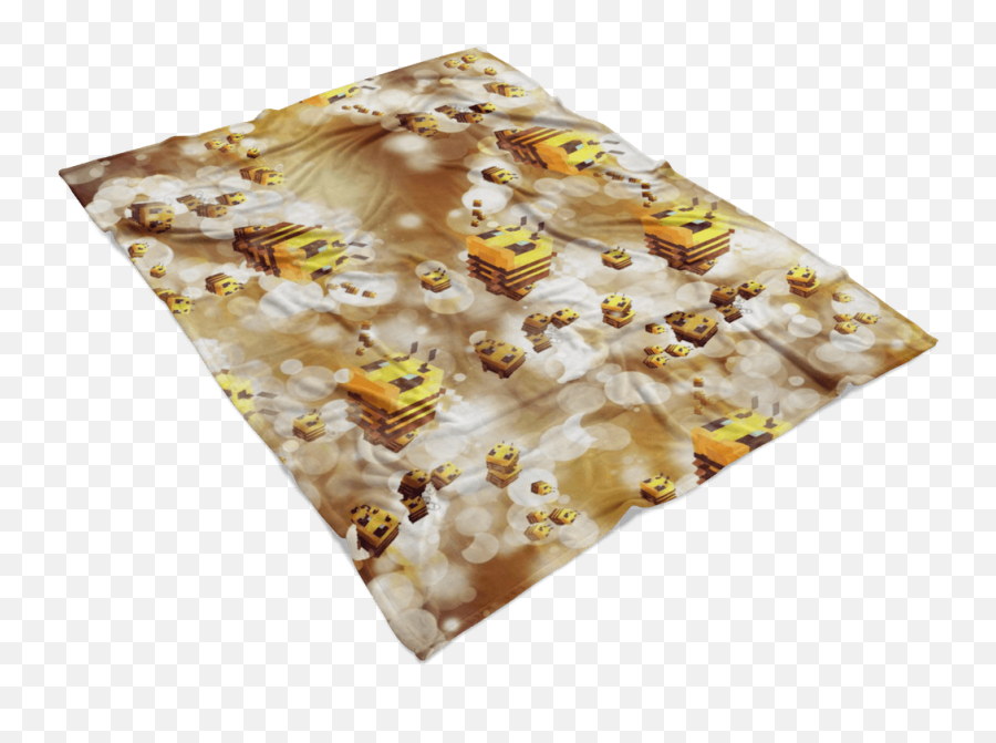 Minecraft Feece Blanket Minecraft Bees Hoildays Bokeh Yellow Blanket Emoji,Gold Bokeh Png