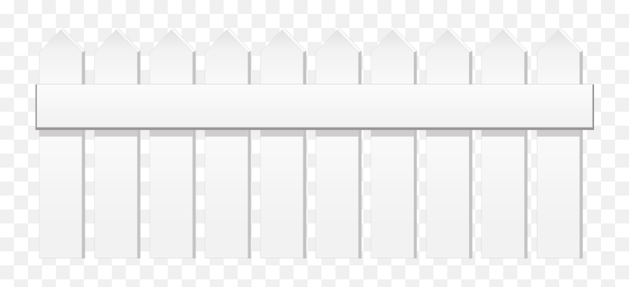 White Fence Clipart Transparent Png - Picket Fence Emoji,Fence Clipart