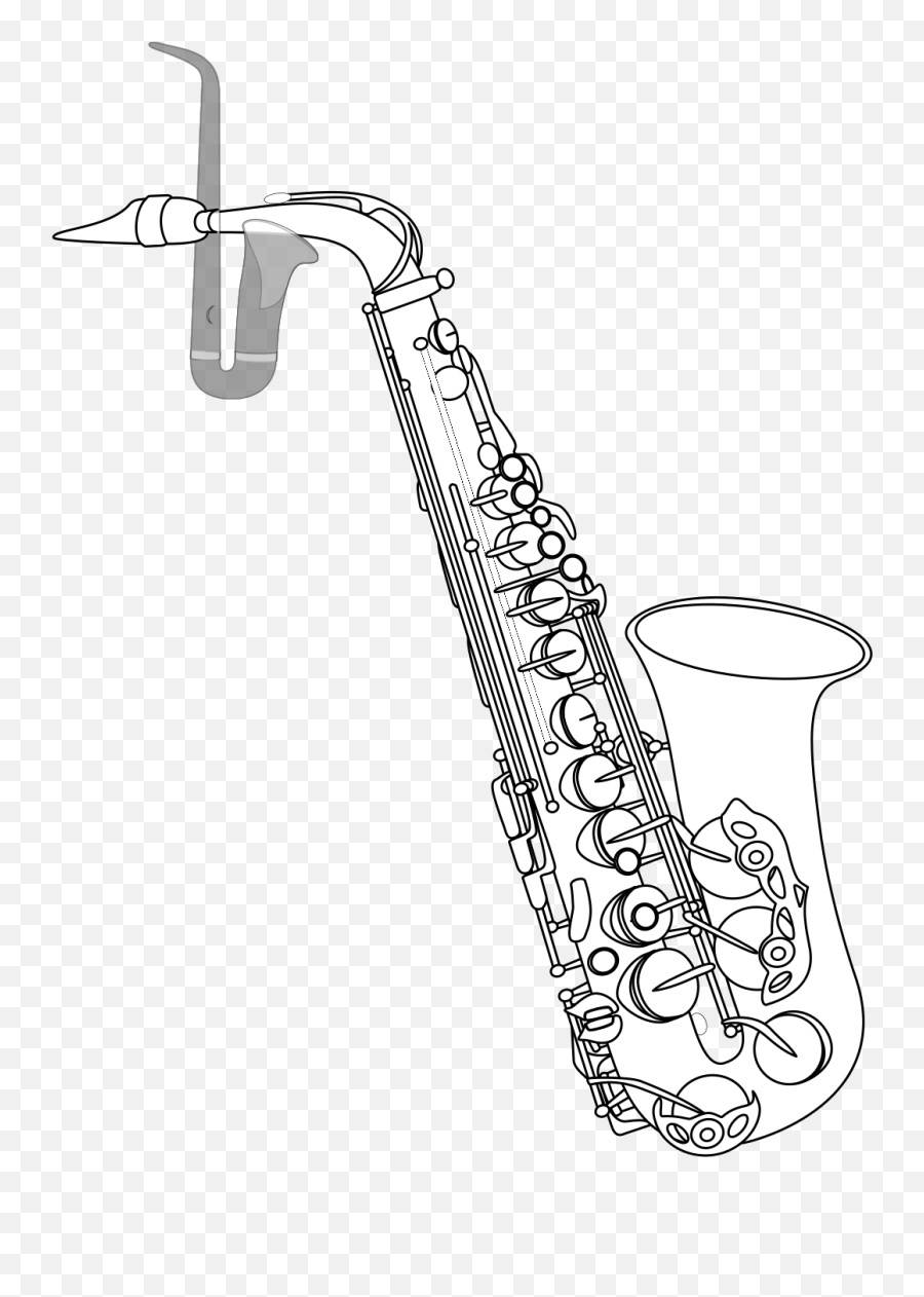 Saxophone Outline Svg Vector Saxophone - Saxophone Transparent Outline Emoji,Saxophone Clipart