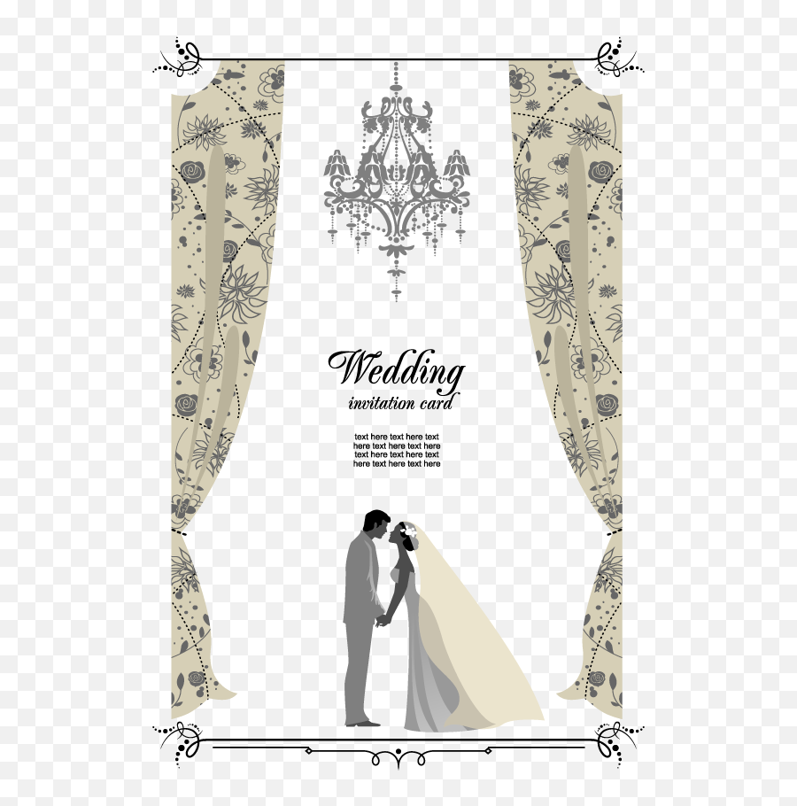 Vector Invitation Wedding Png Image - Card Wedding Invitation Material Png Emoji,Wedding Png