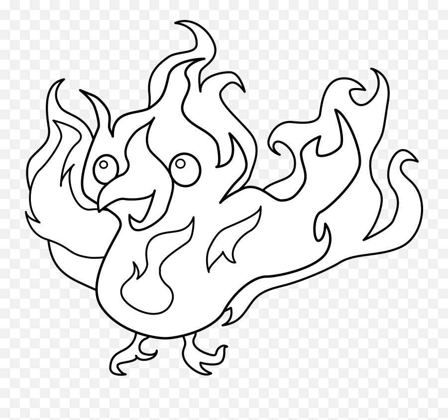Phoenix Outline Clipart - Outline Easy Phoenix Drawing Emoji,Phoenix Clipart