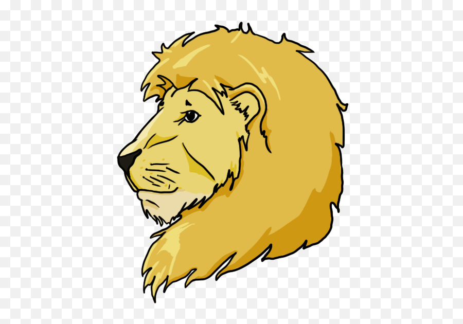 Picture Of A Lion Head - Draw A Face For Kids Emoji,Lion Head Clipart