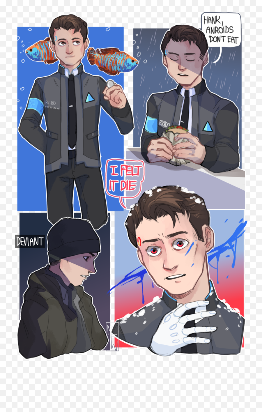Detroit - Become Human Instability Dump By Mfw Detroit Becoming Human Androids Waving Emoji,Detroit Become Human Logo