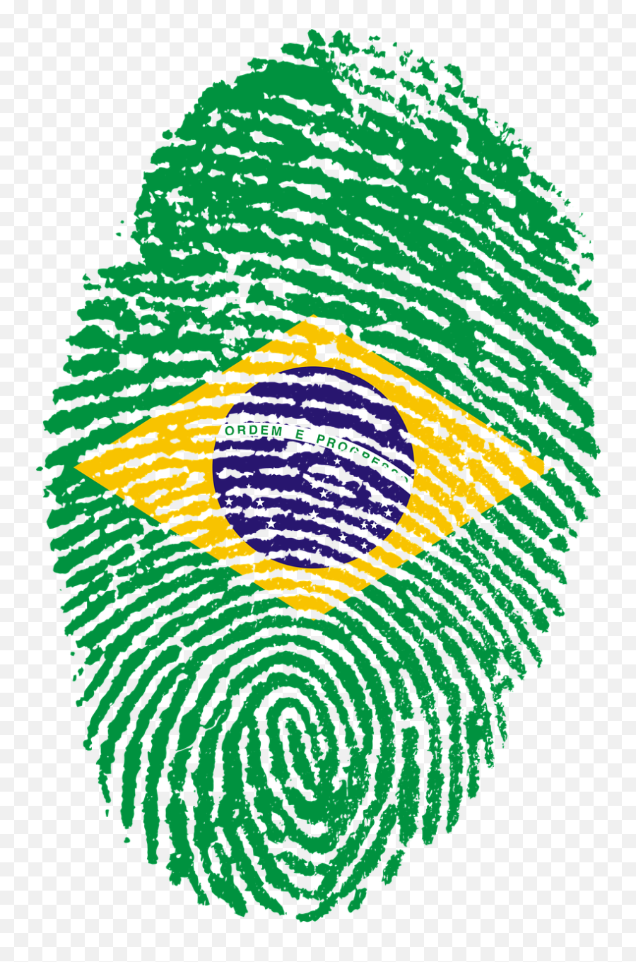 Brazil Flag Fingerprint Country Png - Brazil Flag Fingerprint Emoji,Brazil Flag Png