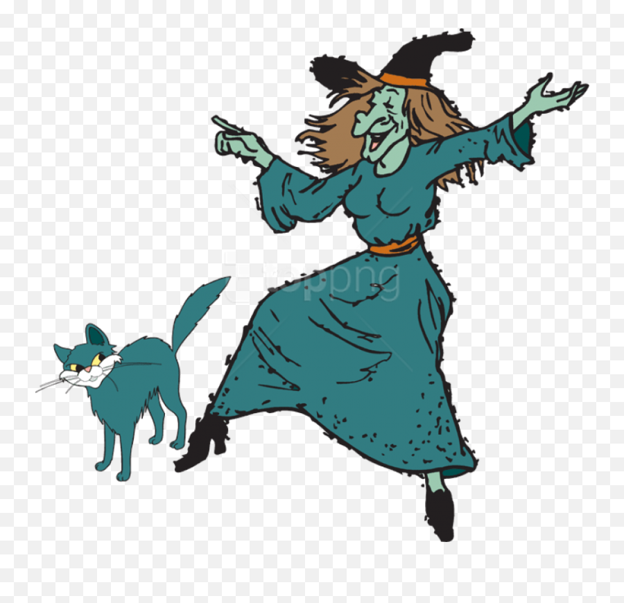 Free Png Download Fun Halloween Witch Kid 2 Clipart - Transparent Witch Clipart Emoji,Witch Png