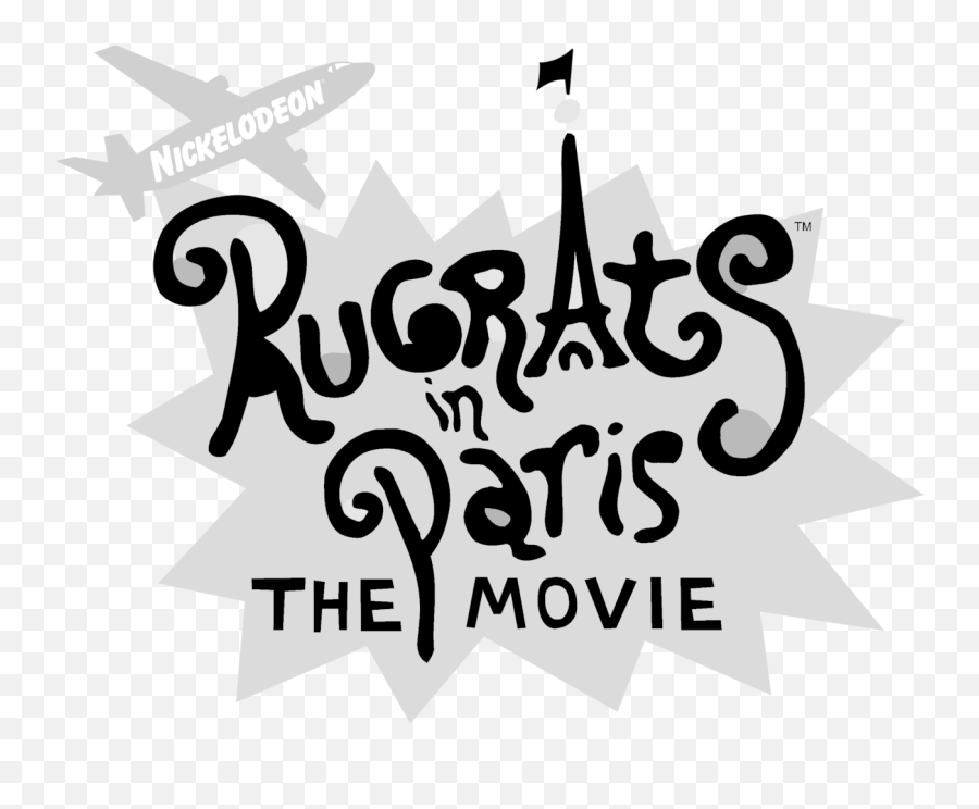Rugrats In Paris Logo Black And White - Rugrats In Paris Logo Emoji,Paris Logo