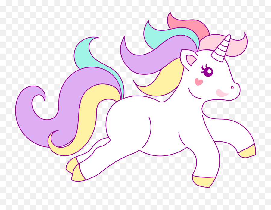 Free Hand Drawn Unicorn Clip Art - Unicorn Clipart Png Free Emoji,Unicorn Clipart