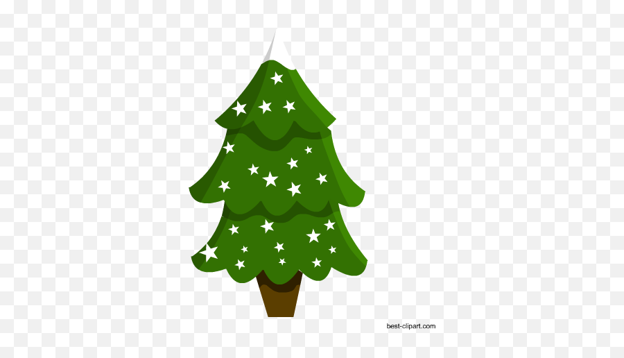 Free Christmas Clip Art Santa - Christmas Tree With Snow Clipart Png Emoji,Christmas Card Clipart