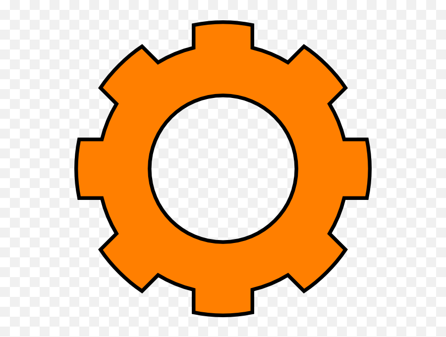 Orange Gear Clip Art - Orange Gear Clipart Emoji,Gears Transparent Background