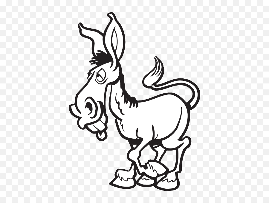 Jackass Clipart - Funny Donkey Clipart Black And White Emoji,Donkey Clipart