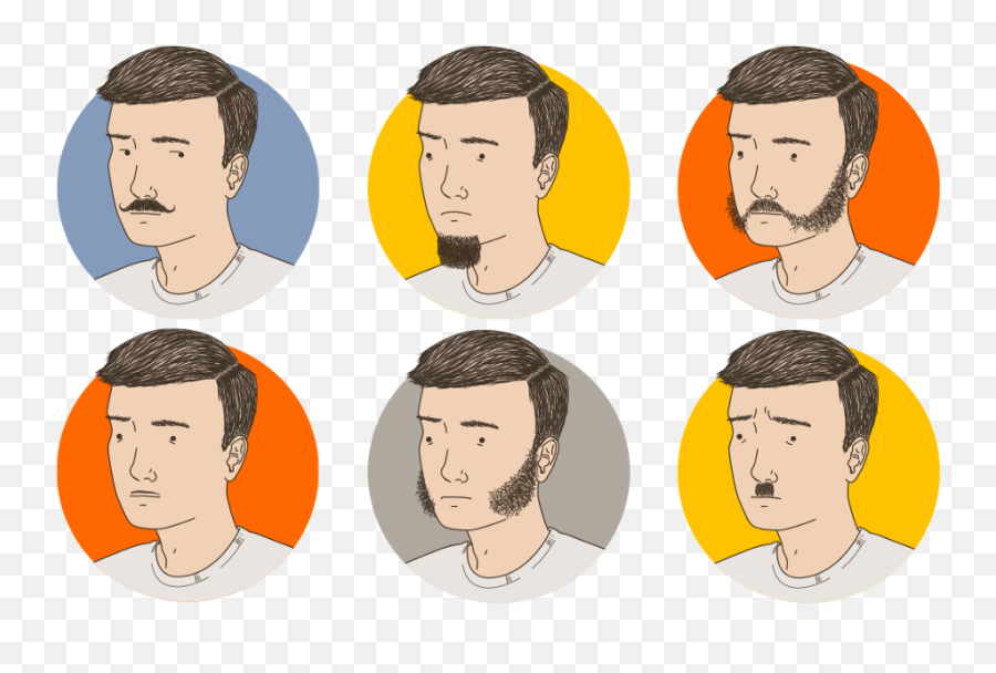 Menu0027s Facial Hair Options Ranked From Worst To Best By Emoji,Hitler Mustache Png