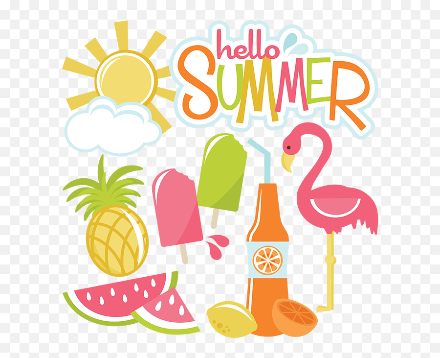 Clipart Music Summer Clipart Music - Cute Hello Summer Clipart Emoji,Summer Clipart