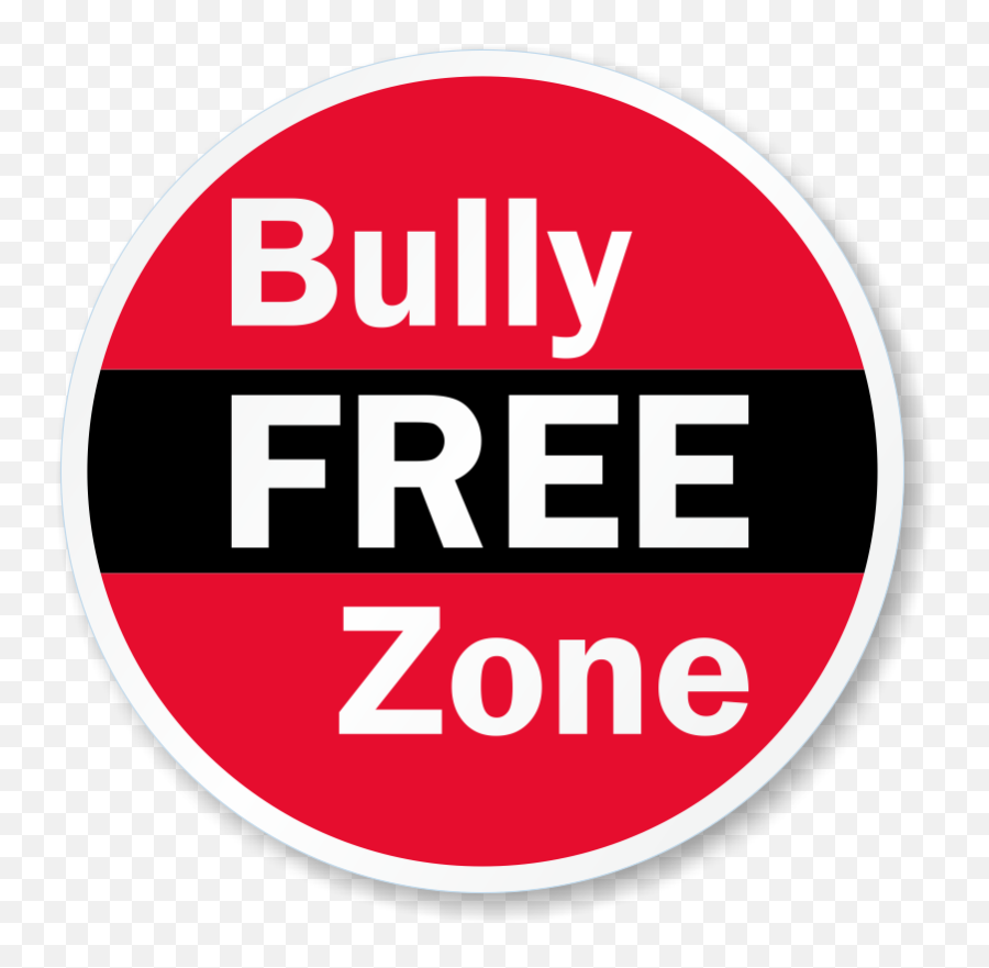 Bully Free Zone Glass Door Decal Signs Sku Lb - 2896 Emoji,Red No Sign Transparent