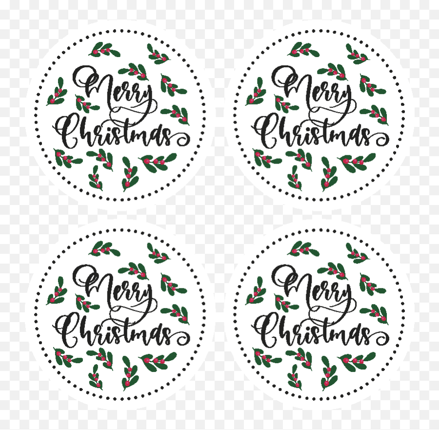 Merry Christmas Tree Drink Coaster - Tenstickers Emoji,Plate Of Christmas Cookies Clipart