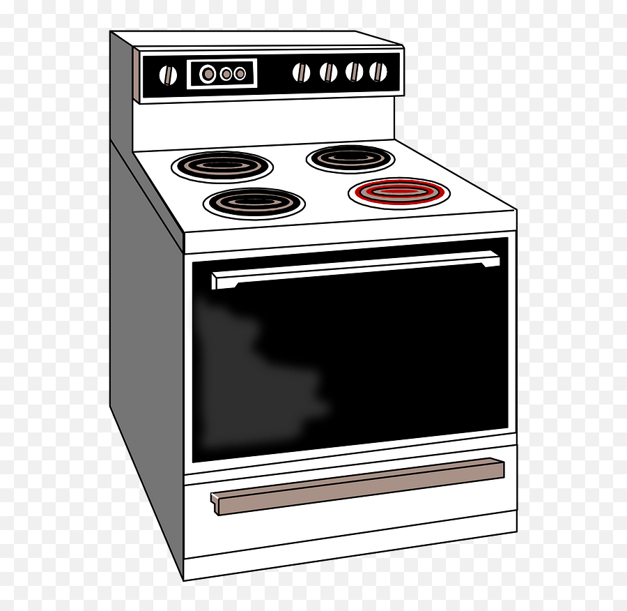 Electric Stove With Front Burner On Clipart Free Download - Transparent Oven Clipart Emoji,Electricity Clipart