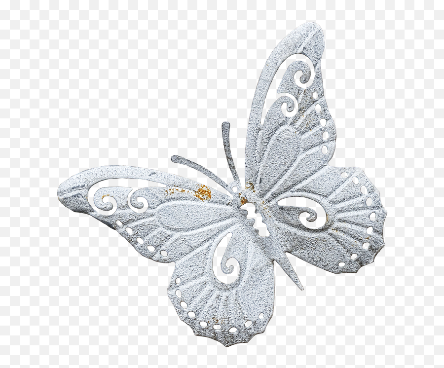 Download Silver Butterfly Png - Silver Butterfly Png Butterflies In Silver Png Emoji,Butterfly Png