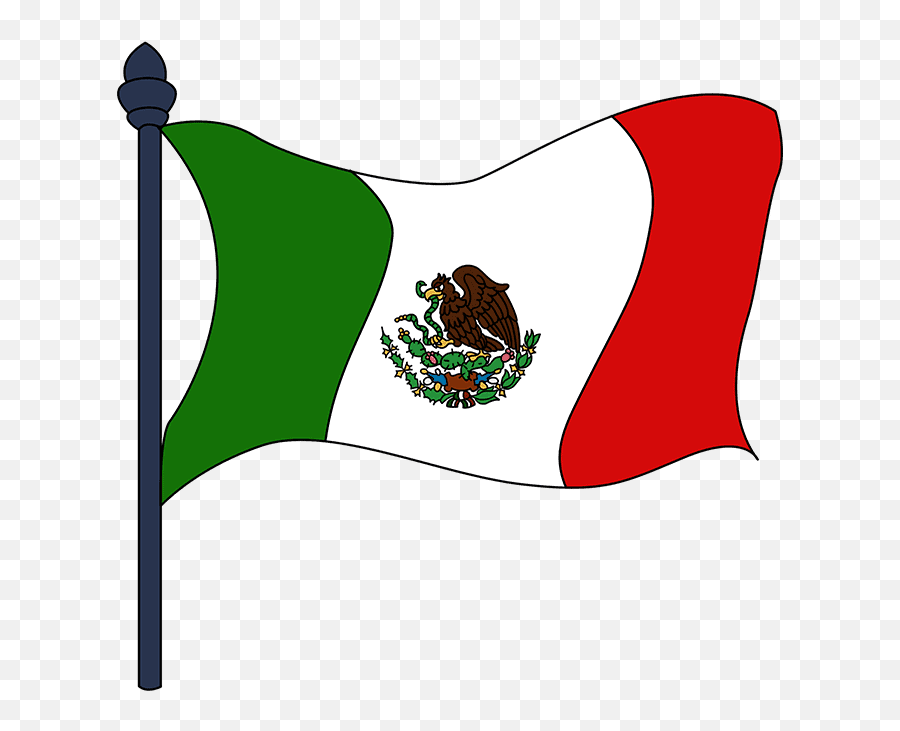 How To Draw The Mexican Flag - Drawing Easy Mexico Flag Emoji,Mexico Flag Png