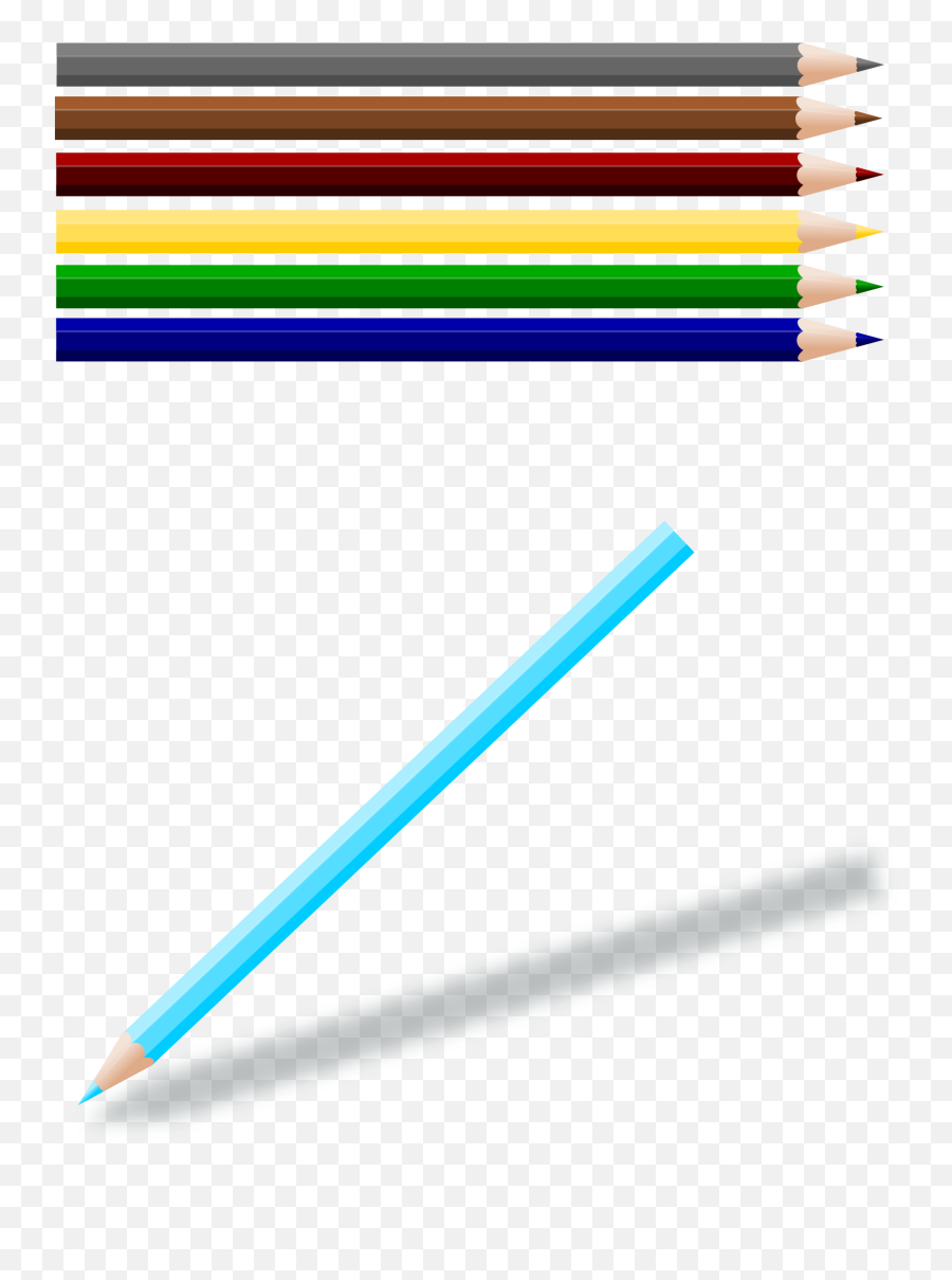Pencils Clipart Color Pencil - Colored Pencil Clip Art Clipart 6 Color Pencil Emoji,Pencil Clipart