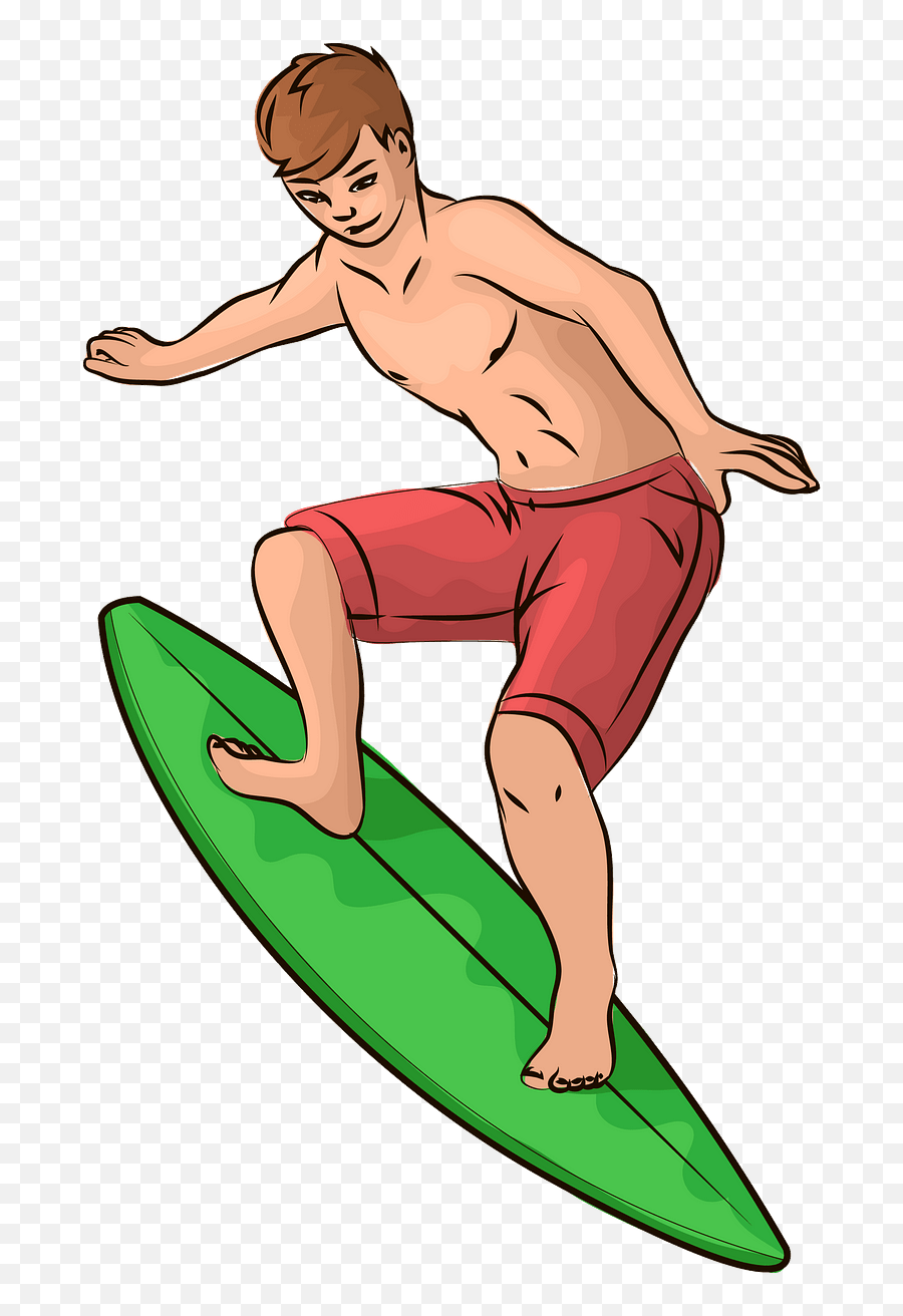 Surfing Clipart - Clip Art Surfer Emoji,Surfing Clipart