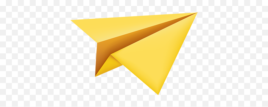Paper Plane Png Alpha Channel Clipart - Yellow Paper Plane Transparent Emoji,Plane Png