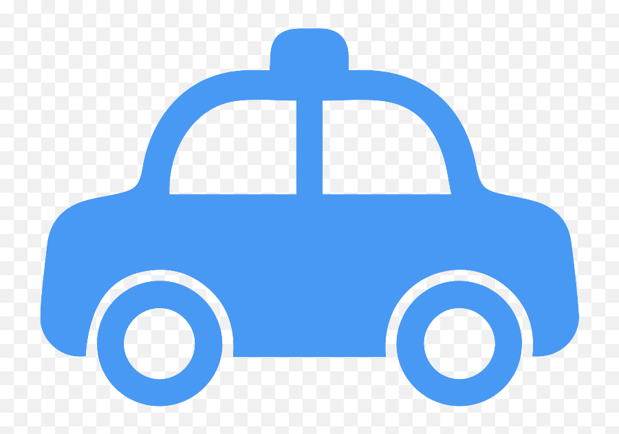 Black And White Taxi Cab Clipart Png - Blue Taxi Clip Art Emoji,Taxi Clipart