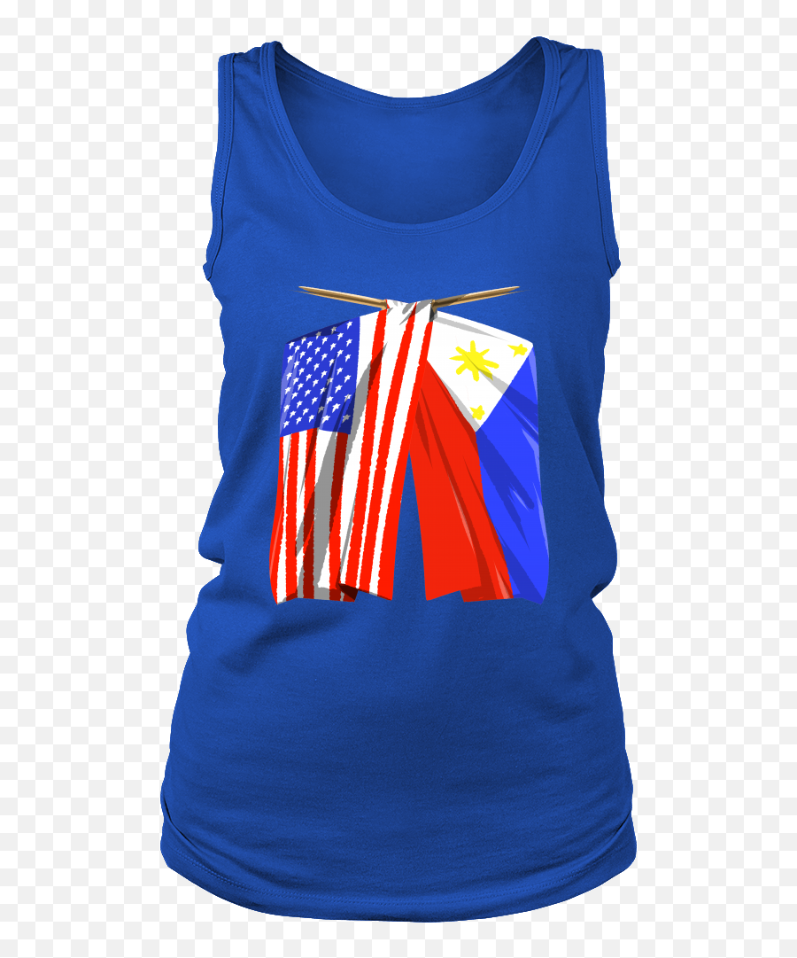 Philippines Flag T - Shirt Filipino American Flag Womenu0027s Tank Top Emoji,Philippines Flag Png