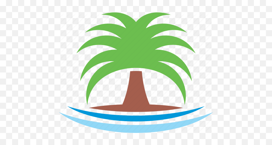 Beach Logo Palm Sea Summer Tree - Vertical Emoji,Palm Tree Logo