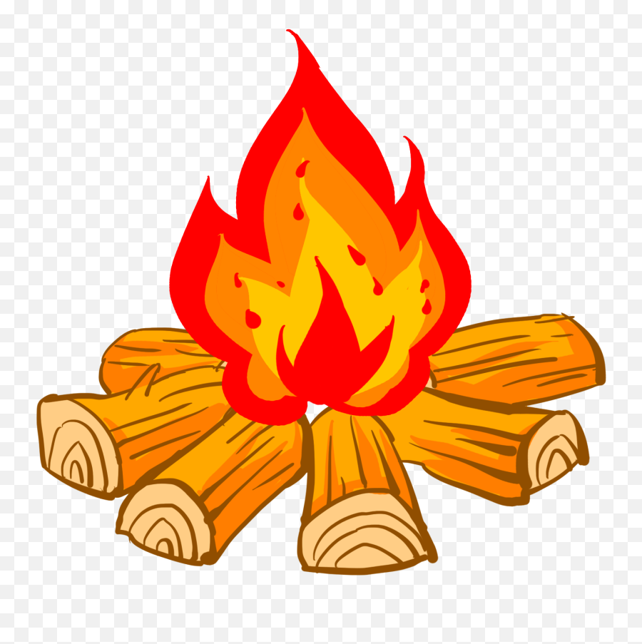 Burning Bonfire Clipart - Free Png Images Transparent Image Emoji,Free Campfire Clipart