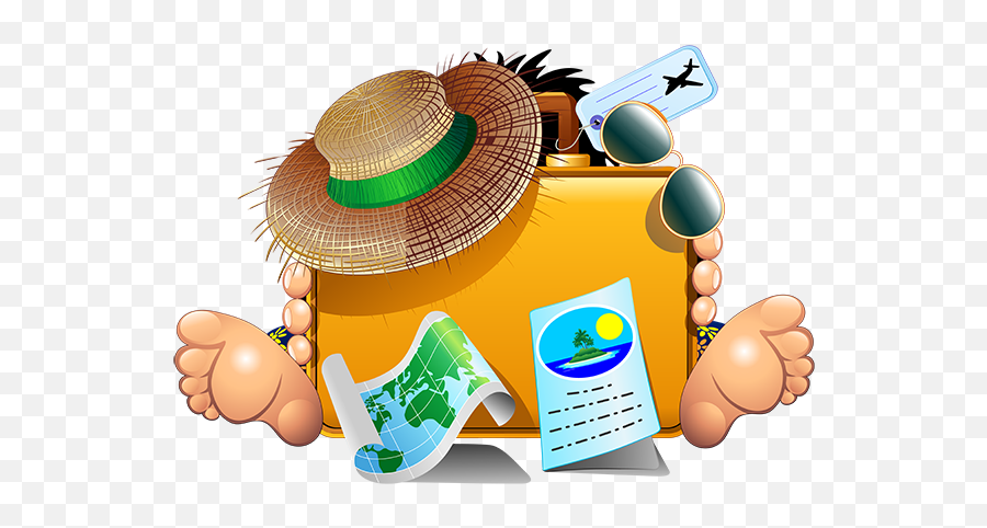 Travel Summer Vacation Clip Art - Départ En Vacances Png Emoji,Vacation Clipart