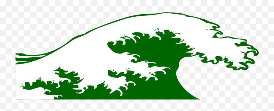 Green Wave Clip Art At Clker - Wave Clip Art Emoji,Wave Clipart