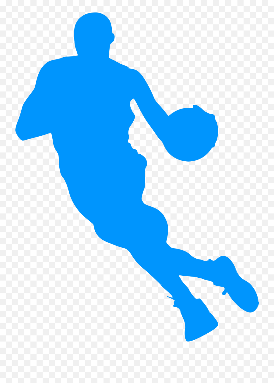 Basketball Player Drawing Silhouette Clip Art - Basketball Basketball Player Silhouette Blue Png Emoji,Basketball Player Clipart