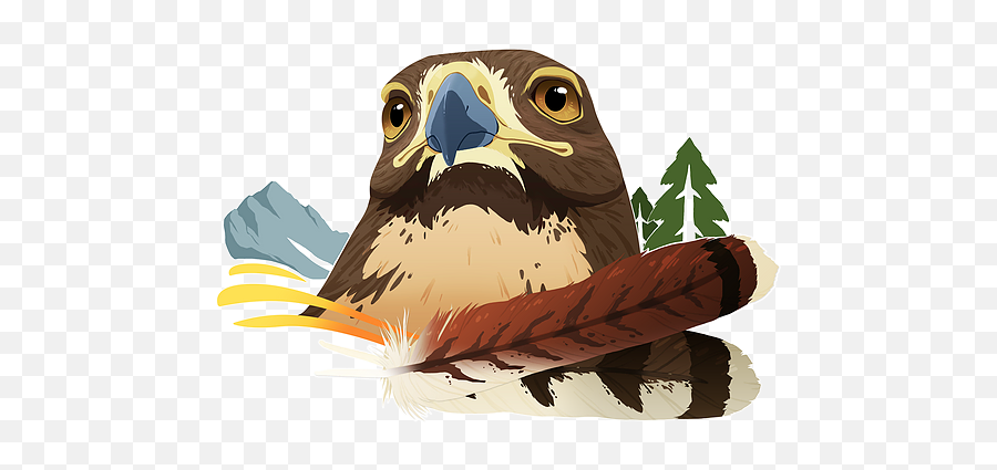 Northern Wings Falconry Les Ailes Du Nord - Falcon Emoji,White Border Png