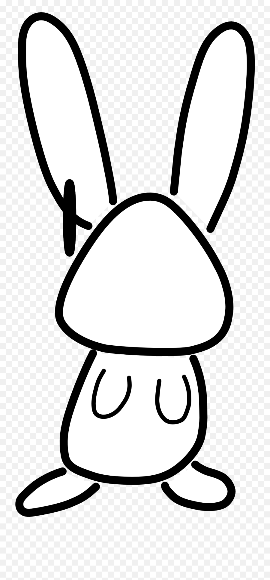 Rabbit Black And White Bunny Black And - Dot Emoji,Bunny Clipart
