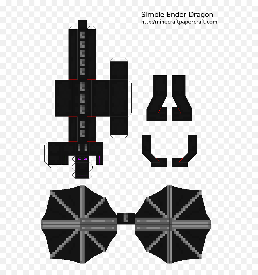 Papercraft Ender Dragon - Minecraft Papercraft Ender Dragon Emoji,Ender Dragon Png