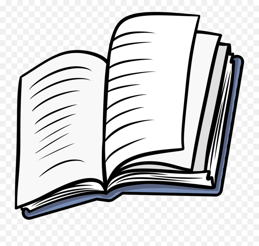 Open Book Clipart - Line Art Full Size Png Download Seekpng Clip Art Emoji,Book Clipart Transparent