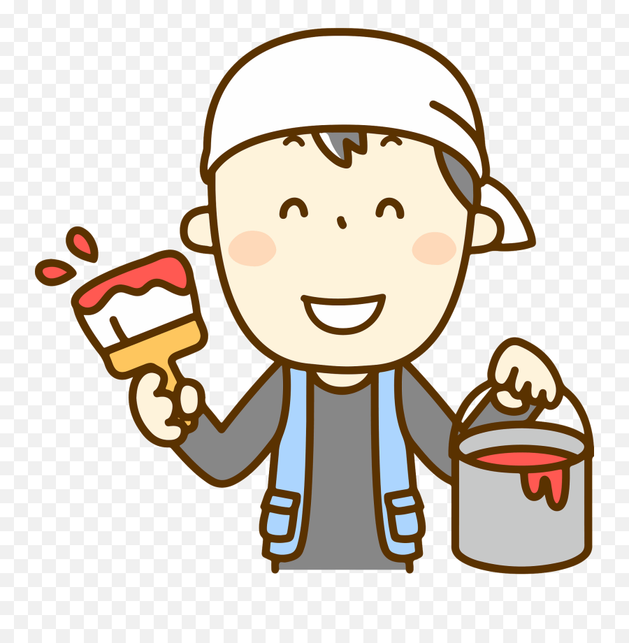 Tyler Carpenter Man Is Holding A Paint Can And Paintbrush - Dia Del Carpintero Dibujo Emoji,Paintbrush Clipart