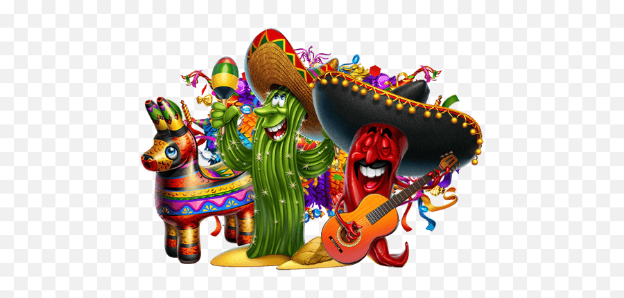 Slot Game Character Png Transparent Png - Mexican Fiesta Animated Emoji,Character Png