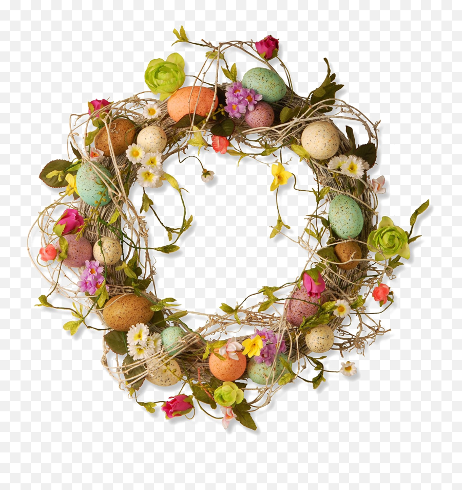 Easter Wreath Png Image Png Arts - Easter Wreath Emoji,Wreath Png