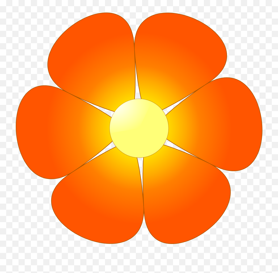 Blooming Flowers Clipart - Clipartix Orange Flower Clip Art Emoji,Floral Clipart