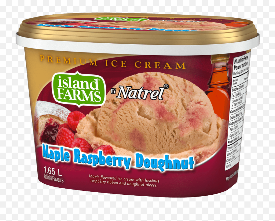 Premium Maple Raspberry Doughnut Ice Cream Island Farms Emoji,Doughnut Png