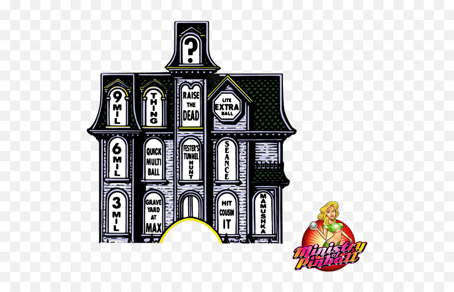 Addams Family Mansion Overlay U2022 Ministry Of Pinball Emoji,Speakeasy Clipart