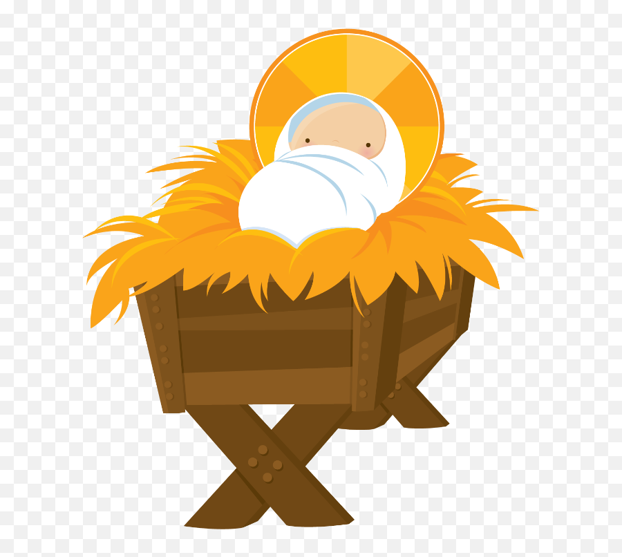 Child Jesus Nativity Scene Manger Clip - Christ Child Clipart Emoji,Manger Clipart