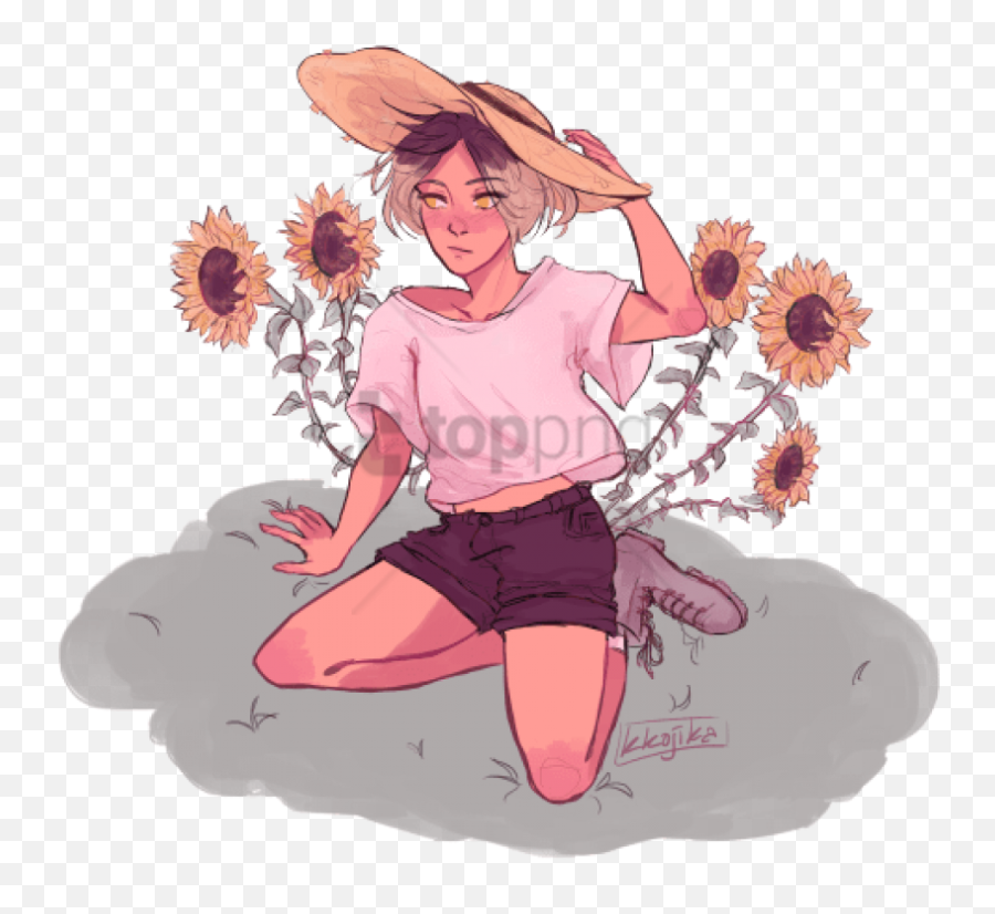 Download Free Png Sunflower Png Tumblr Png Image With Emoji,Transparent Flower Border Tumblr