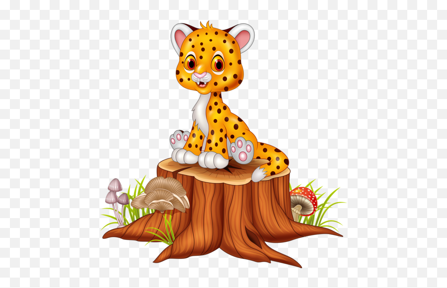 Pin - Hedgehog With Mushrooms Cartoon Emoji,Cheetah Clipart