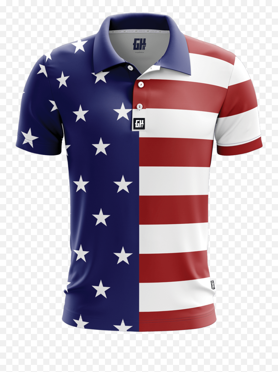 Usa Flag Golf Polo American Af - Aaf Nation Emoji,Golf Flag Png