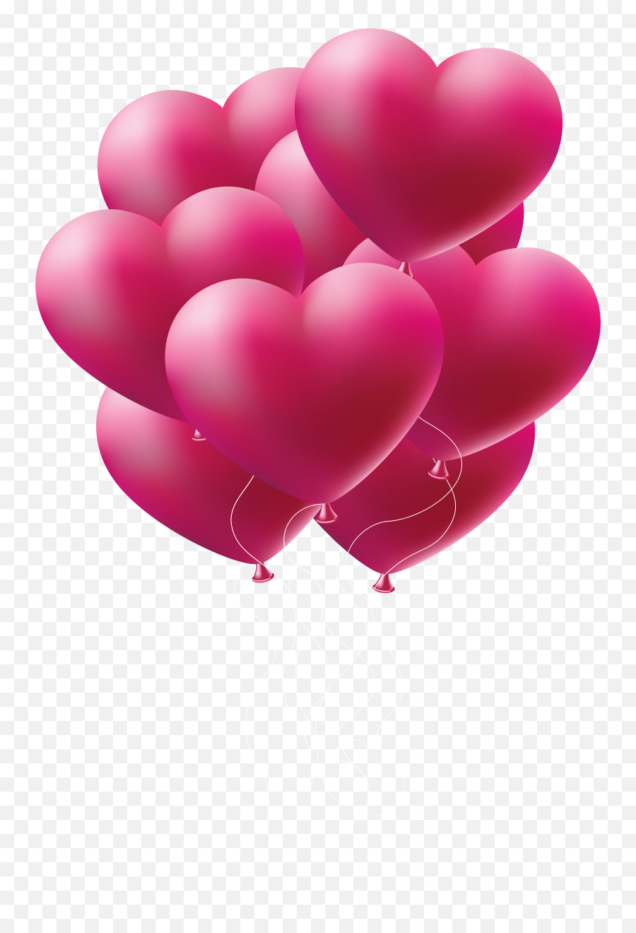 Pink Hearts Transparent Background Png - Balloon Emoji,Hearts Transparent