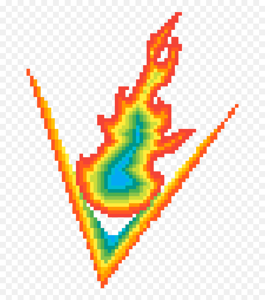 Pixilart - Rainbow Flame By Anonymous Language Emoji,Flames Transparent